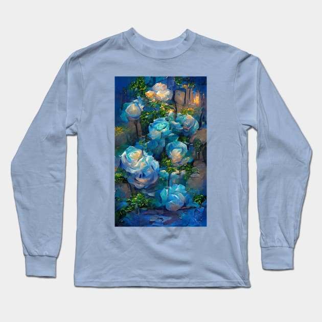 Blue roses Long Sleeve T-Shirt by Gaspar Avila